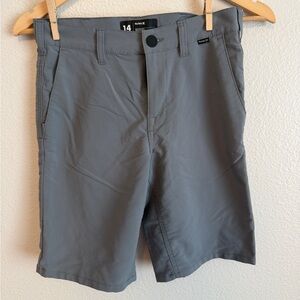 Hurley Kid's Charcoal Flat Front Shorts